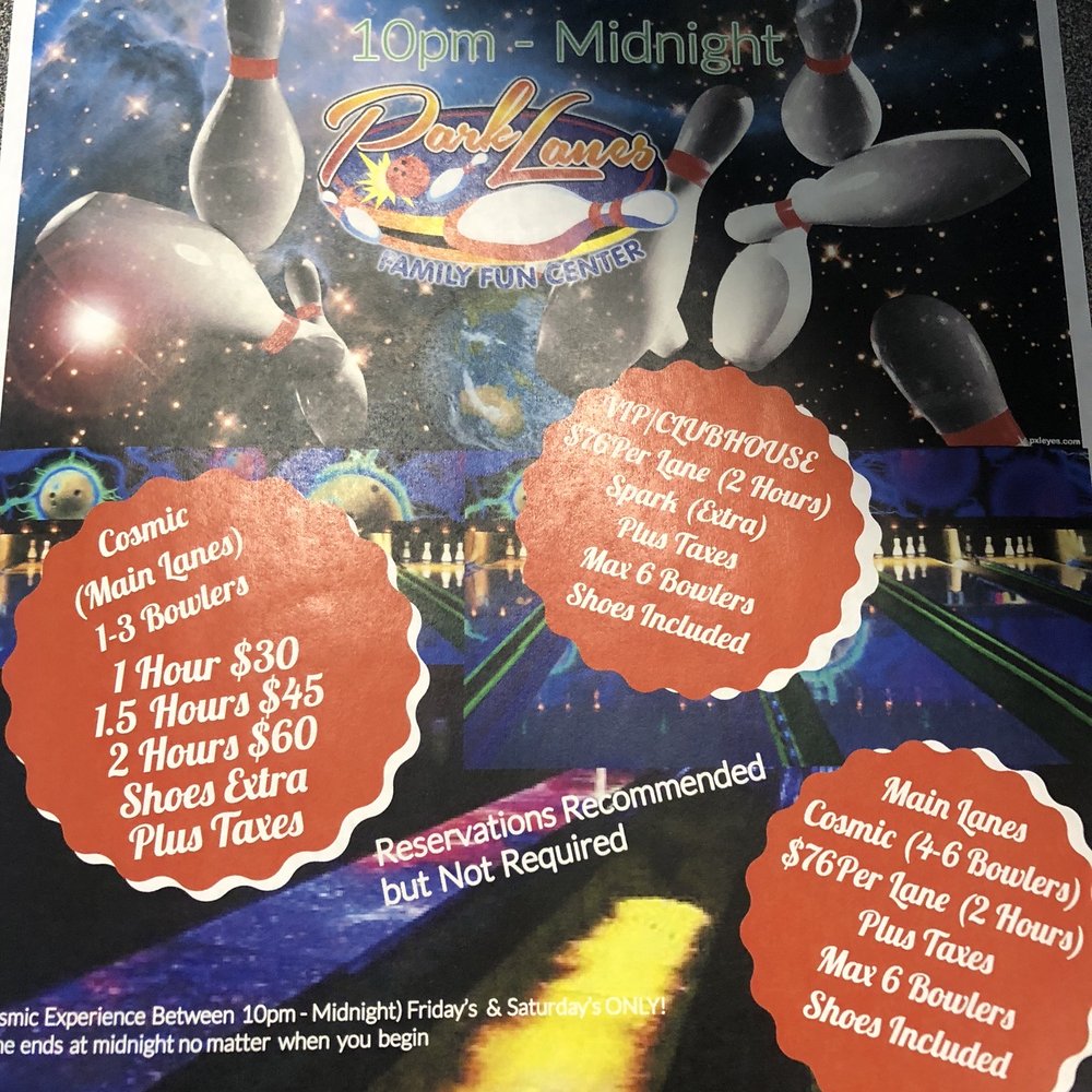 Park Lanes - Pricing for Friday and Saturday night bowling. - Bowling Near Me - Shawnee, Kansas Park Lanes - Pricing for Friday and Saturday night bowling. - Bowling Near Me - Shawnee, Kansas