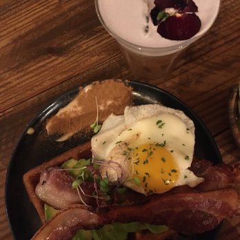 Outro - Taro Outro and Maple Bacon & Egg Waffle - Cafes Near Me - New York, New York Outro - Taro Outro and Maple Bacon & Egg Waffle - Cafes Near Me - New York, New York