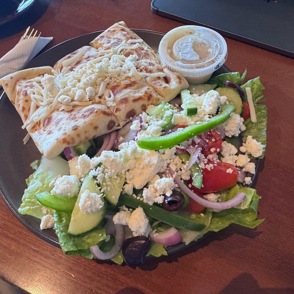 Rendezvous International Cafe - Greek Crepe w/ Half a Greek Salad. - Desserts Near Me - Johnson City, Tennessee Rendezvous International Cafe - Greek Crepe w/ Half a Greek Salad. - Desserts Near Me - Johnson City, Tennessee