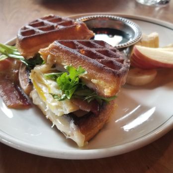 The Carlile Room - Griddled waffle sandwich - New American Near Me - Seattle, Washington
