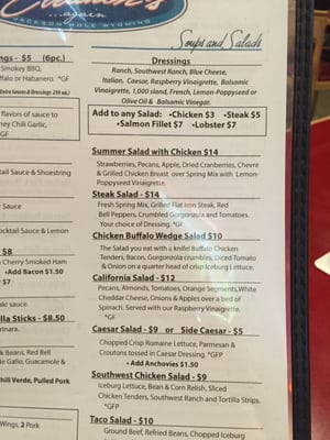 Menu photo 5 Eleanor's Bar & Grill Jackson, WY