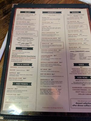 Menu photo 1 High Banks Tavern Mount Morris, NY Menu photo 1 High Banks Tavern Mount Morris, NY