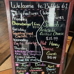 Buffalo61 Bar & Grille - Menu of the daily features