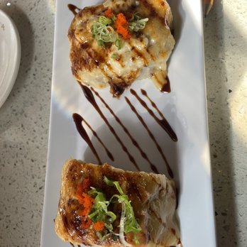 Sushi Asahi - Dojo drink in grapefruit and the Diablo baked roll - Sushi Bars Near Me - Riverside, California