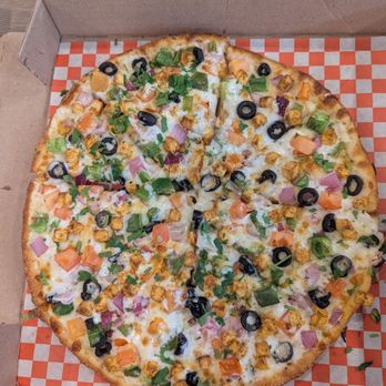 Pizza Twist - Indian garlic paneer pizza - Pizza Near Me - Leander, Texas Pizza Twist - Indian garlic paneer pizza - Pizza Near Me - Leander, Texas