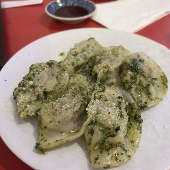 Gyoza Studio Kubota - The delightful surprise for your taste buds, pesto gyoza! - Japanese Near Me - Honolulu, Hawaii