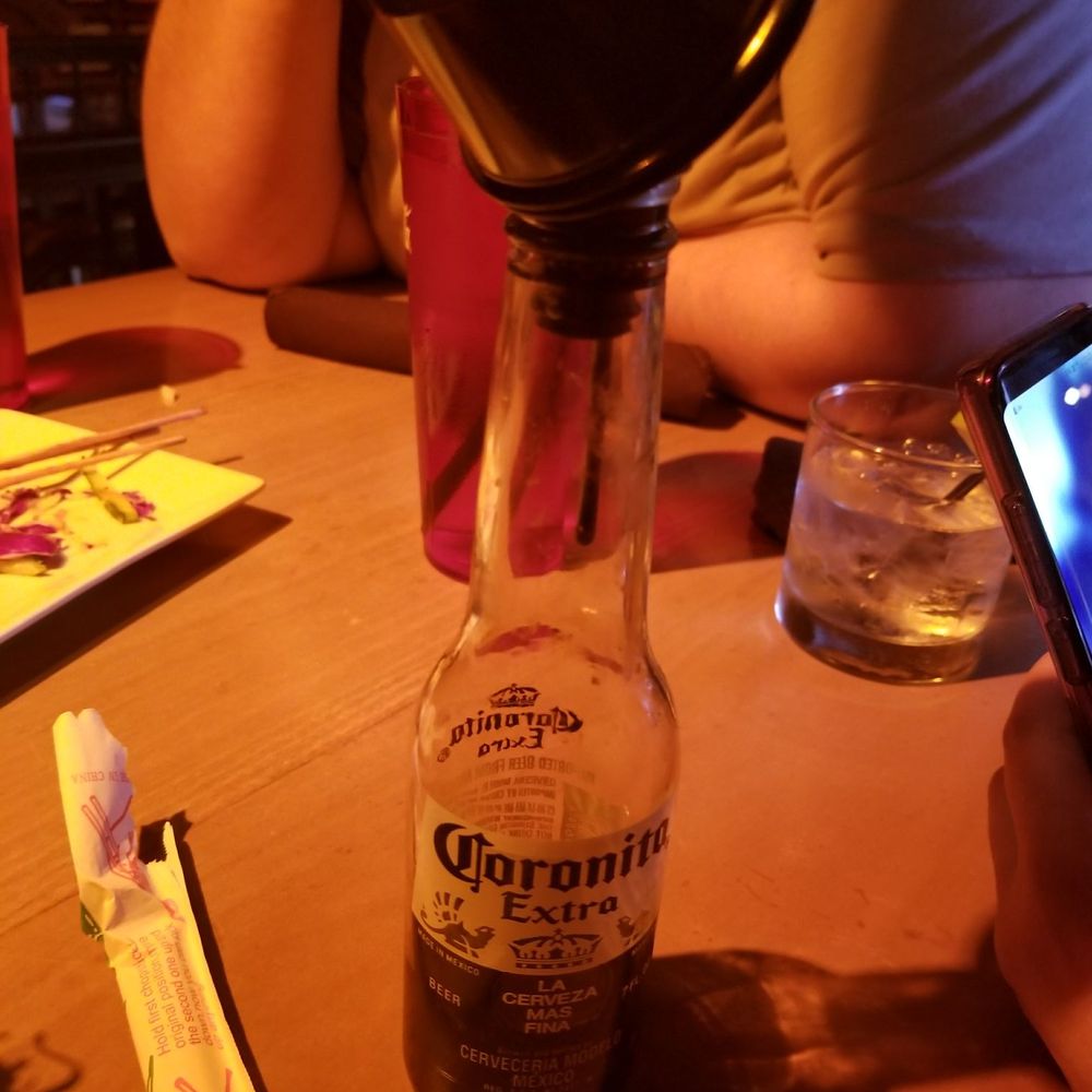 The Reef - Soy sauce in a carona bottle. - American Near Me - Boise, Idaho The Reef - Soy sauce in a carona bottle. - American Near Me - Boise, Idaho