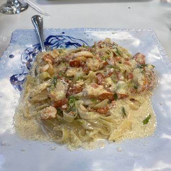 The Pier - Lobster Alfredo over fettuccine - Seafood Near Me - Park Ridge, New Jersey