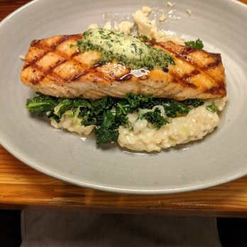 The Macintosh - Salmon with risotto was delicious! We also had the blackened swordfish, but that was gone before I could take a picture - New American Near Me - Phoenix, Arizona The Macintosh - Salmon with risotto was delicious! We also had the blackened swordfish, but that was gone before I could take a picture - New American Near Me - Phoenix, Arizona