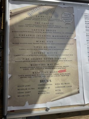 Menu photo 1 Barnacle's Captiva, FL
