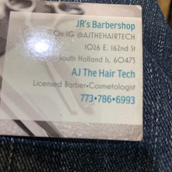 Jr's Barber Shop - First time I went there I was told there's only one hair technician that took walk in's his name is ( AJ )