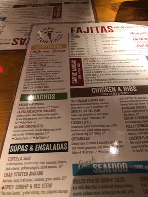 Menu photo 2 Lupe Tortilla Mexican Restaurant Addison, TX