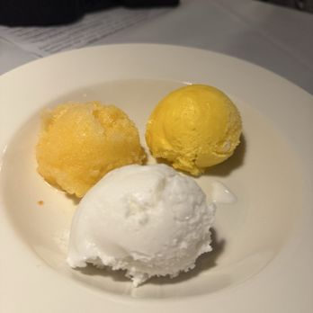 Chef Tony's Fresh Seafood - Spicy Mango Italian Ice (felt the kick!), Coconut Ice Cream, and Mango Sorbet - 3.5/5* - Italian Near Me - Rockville, Maryland Chef Tony's Fresh Seafood - Spicy Mango Italian Ice (felt the kick!), Coconut Ice Cream, and Mango Sorbet - 3.5/5* - Italian Near Me - Rockville, Maryland