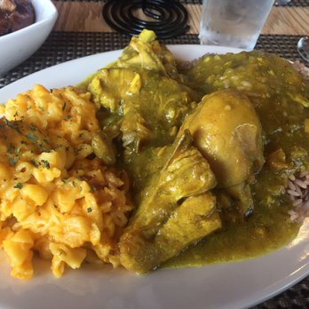 Peaches Kitchen & Catering - Curry Chicken with macaroni and cheese and rice and beans - - Caribbean Near Me - Washington, DC, District of Columbia