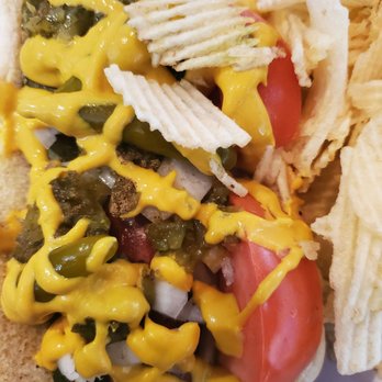 Localz Bistro - Chicago Dog and the "kettle chips" - New American Near Me - Sandy, Utah Localz Bistro - Chicago Dog and the "kettle chips" - New American Near Me - Sandy, Utah