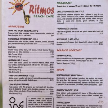 Ritmos Beach Café - New Food Menu Prices - Mexican Near Me - Puerto Vallarta, JAL Ritmos Beach Café - New Food Menu Prices - Mexican Near Me - Puerto Vallarta, JAL