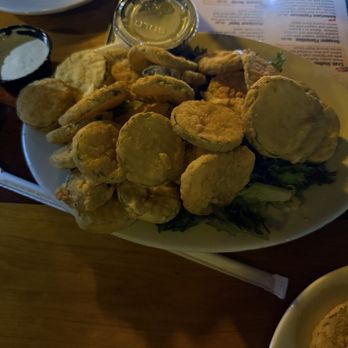 The Back Porch - Fried pickles.....free with coupon. - Seafood Near Me - Destin, Florida The Back Porch - Fried pickles.....free with coupon. - Seafood Near Me - Destin, Florida