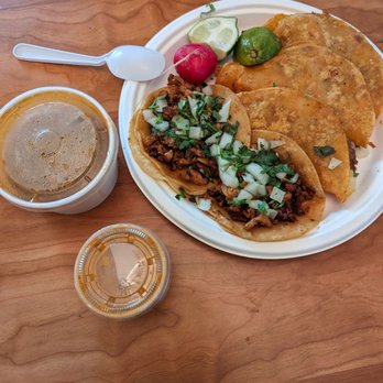 Sonora Taqueria - Tacos (al pastor and chorizo), quesabirria, consomme, and sauce - Food Trucks Near Me - Sunnyvale, California Sonora Taqueria - Tacos (al pastor and chorizo), quesabirria, consomme, and sauce - Food Trucks Near Me - Sunnyvale, California