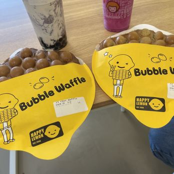 Happy Lemon - Chocolate waffle on the left and Oreo waffle on the right - Bubble Tea Near Me - Manteca, California Happy Lemon - Chocolate waffle on the left and Oreo waffle on the right - Bubble Tea Near Me - Manteca, California