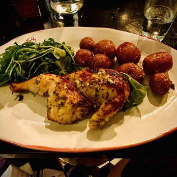 Tratto - Buttery rosemary half chicken with roasted potatoes and arugula... So, so tasty & savory. - Italian Near Me - San Francisco, California Tratto - Buttery rosemary half chicken with roasted potatoes and arugula... So, so tasty & savory. - Italian Near Me - San Francisco, California