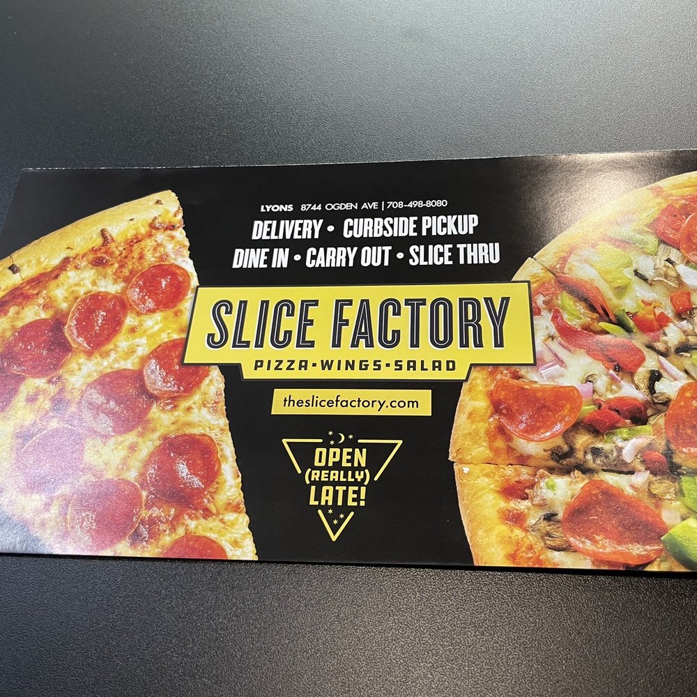 Slice Factory - Menu - Pizza Near Me - Lyons, Illinois