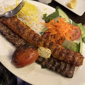 Darbari Persian Grill - The combo plate - Persian/Iranian Near Me - Costa Mesa, California