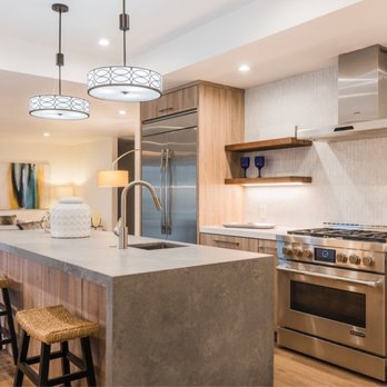 Caesarstone Rugged Concrete Island Caesarstone Blizzard