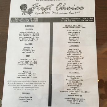 First Choice Caribbean - Caribbean Near Me - Troy, New York