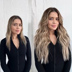Glamour By Melissa Salon - 2 row of weft extensions