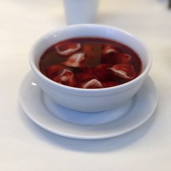Pierogarnia Kaszubska - Beet soup w dumplings delicious and filling - Pierogis Near Me - Szczecin, DS Pierogarnia Kaszubska - Beet soup w dumplings delicious and filling - Pierogis Near Me - Szczecin, DS