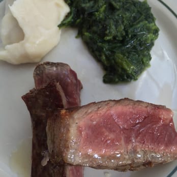 Wolfgang's Steakhouse - Wolfgang's Taste of New York: 12oz USDA Prime, Dry-Aged New York Sirloin steak, mashed potatoes and creamed spinach - Steakhouses Near Me - Honolulu, Hawaii Wolfgang's Steakhouse - Wolfgang's Taste of New York: 12oz USDA Prime, Dry-Aged New York Sirloin steak, mashed potatoes and creamed spinach - Steakhouses Near Me - Honolulu, Hawaii