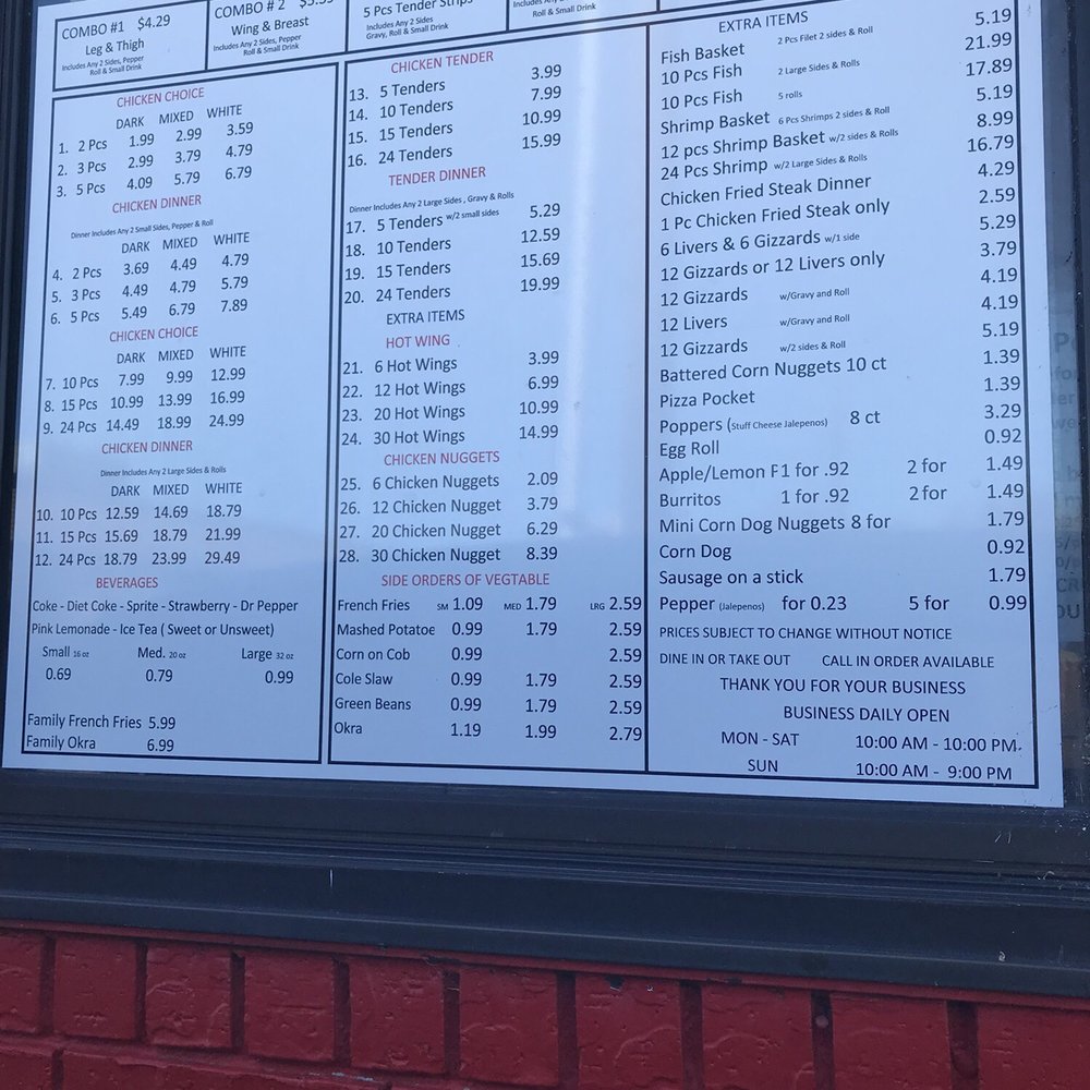 Menu near drive through window. Menu near drive through window.