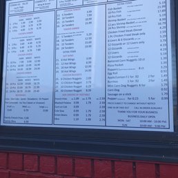 Menu near drive through window. Menu near drive through window.