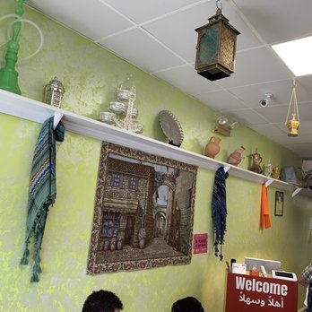 Al-Shami - Middle Eastern cultural decor gives the restaurant a very authentic vibe. - Mediterranean Near Me - Providence, Rhode Island