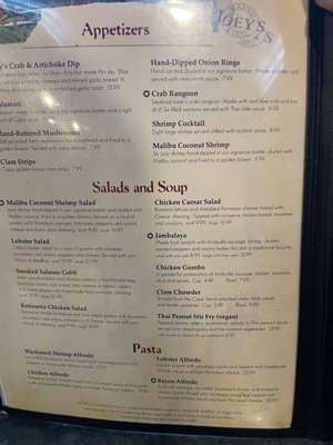 Menu photo 4 Joey's Seafood & Grill Houghton, MI