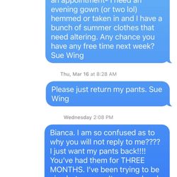 Ms Sew It All - My unanswered texts