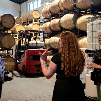 Falkner Winery - Halee teaching us all about how the wine is made during our VIP tour. She is the best! - Wineries Near Me - Temecula, California Falkner Winery - Halee teaching us all about how the wine is made during our VIP tour. She is the best! - Wineries Near Me - Temecula, California
