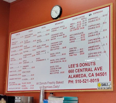 Menu photo 5 Lee's Donuts Alameda, CA
