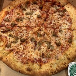 Papa Johns Pizza - Large sausage, bacon, and onion