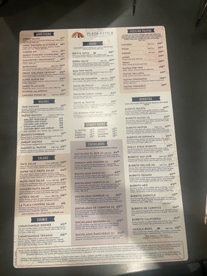 Menu photo 4 Plaza Azteca Elizabeth City, NC