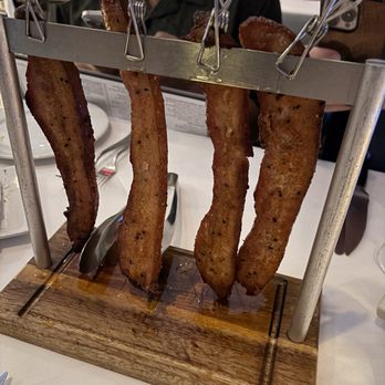 Ocean 48 - Chefs Chef's Cut Hanging Bacon - Seafood Near Me - Newport Beach, California Ocean 48 - Chefs Chef's Cut Hanging Bacon - Seafood Near Me - Newport Beach, California