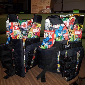 Big 5 Sporting Goods - Adult Size Marvel Life Vests. Retail $44.99, prior to tax but on clearance for $29.94, prior to tax - Sporting Goods Near Me - Pasadena, California