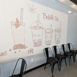 One Sip Boba Tea House - Decor on the wall