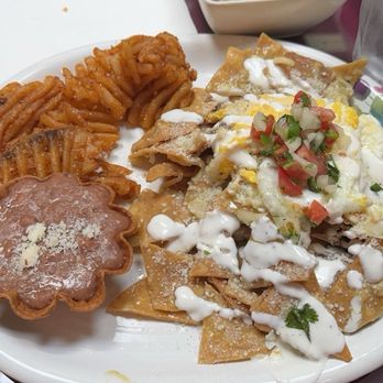 Cafe La Fonda - Green Chilaquiles plate - Breakfast & Brunch Near Me - Santa Barbara, California Cafe La Fonda - Green Chilaquiles plate - Breakfast & Brunch Near Me - Santa Barbara, California