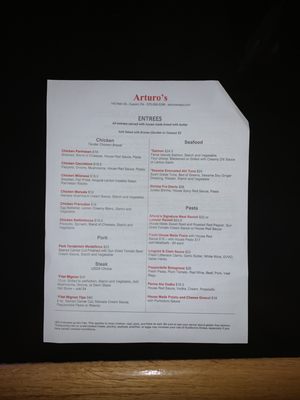 Menu photo 1 Arturos Dupont, PA
