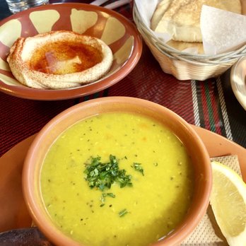 Ali Baba Grill - Lentil soup, hummus with pita bread - Lebanese Near Me - Boulder, Colorado