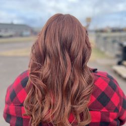 Hair Tactics Salon - Fiery red hair done by barb!
