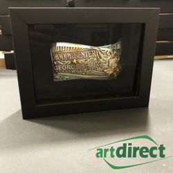 Art Direct - Austin - An up-close view of 1 of the 225 belt buckles our team made for the Moody Center Arena!
