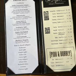 The Heights Pub - Cocktail and wine menu