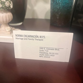 Encarnacion Norma MFCC - Business card - Counseling & Mental Health Near Me - Pasadena, California Encarnacion Norma MFCC - Business card - Counseling & Mental Health Near Me - Pasadena, California